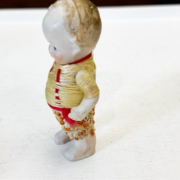 Rare Striking Antique Porcelain Boy Jointed Bisque Doll Made in Japan - Picture 4 of 13